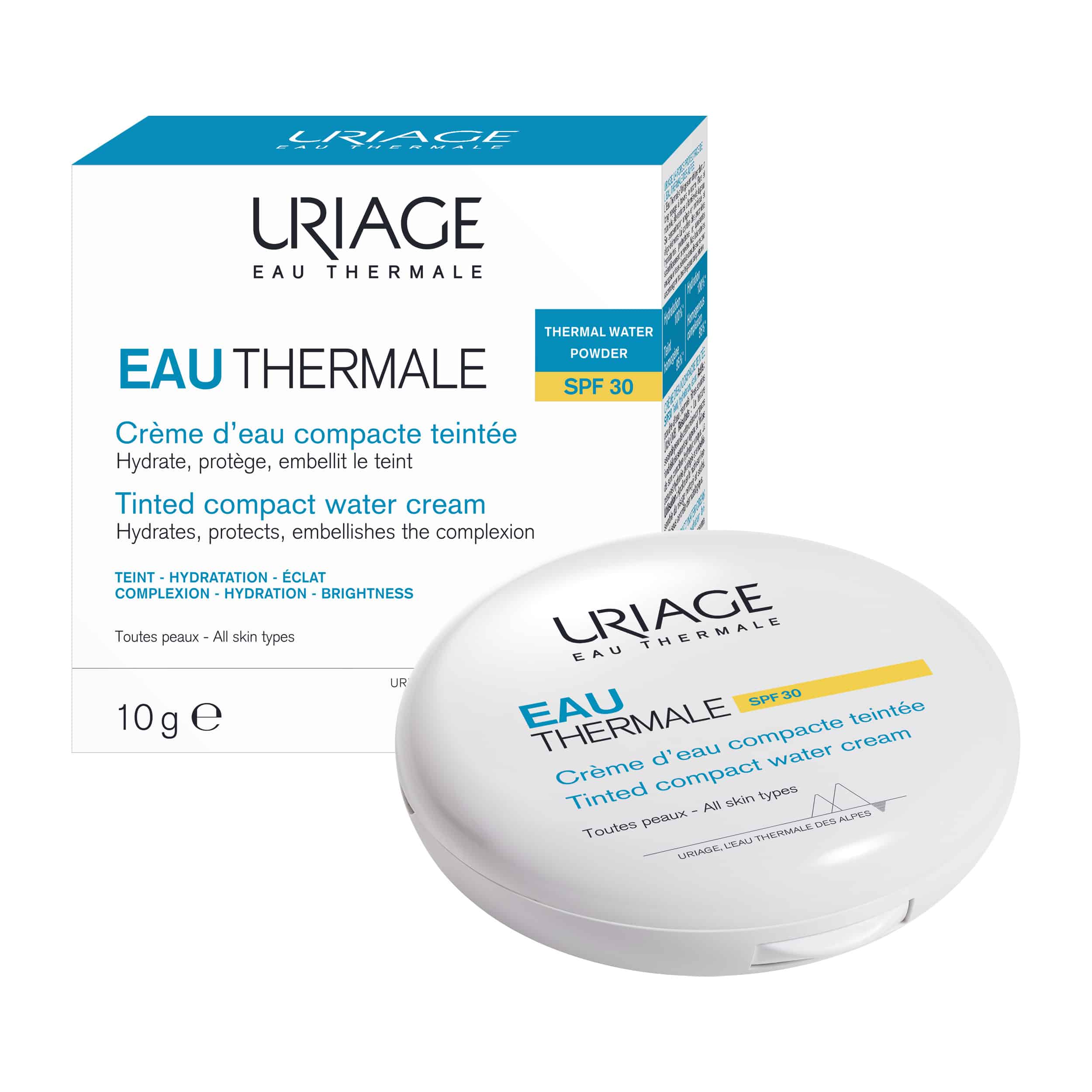 URIAGE - EAU THERMALE Creme D'Eau Compacte Teintee SPF30 - 10gr